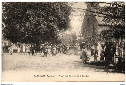 BATHURST (Gambie) From the Church on a sunday - Non circulée - TTB -