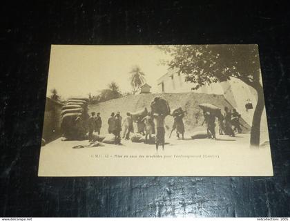 C.M.C - mise en sacs des arachides pour l'embarquement - GAMBIE (CK)
