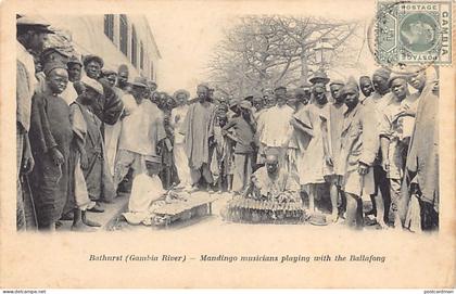 Gambia - BATHURST - Mandinka musicians playing the balafon - Publ. unknown