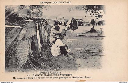 Gambia - BATHURST - Native hair-dresser - Publ. C.F.A.O. 23