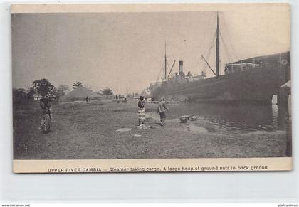 Gambia -  UPPER RIVER - Steamer taking cargo - SEE SCANS FOR CONDITION