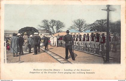 L549 Gambia Banjul Bathurst Governor Frontier Force vintage postcard
