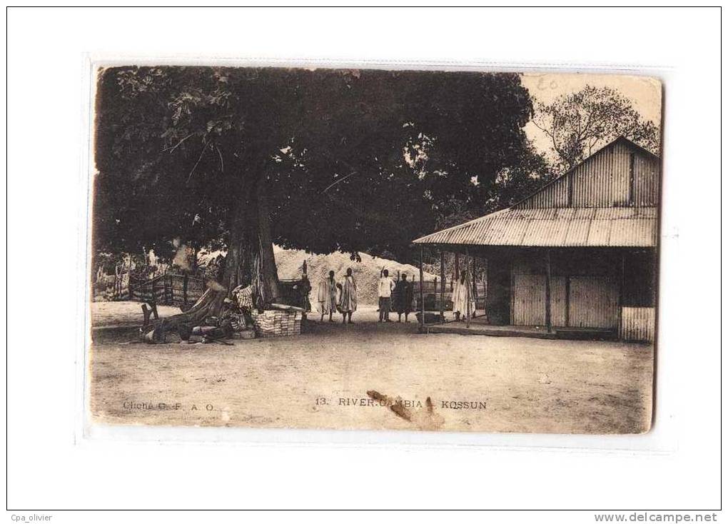 GAMBIE River Gambia, Kossun, animée, ed CFAO 13, dos 1900