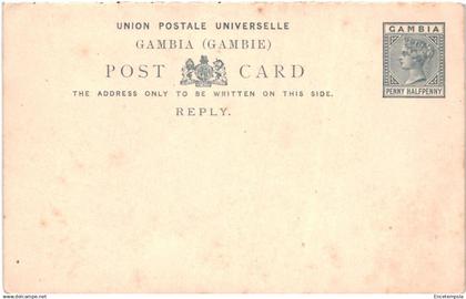 CPA  Carte postale  vierge timbrée Gambie  VM95842ok