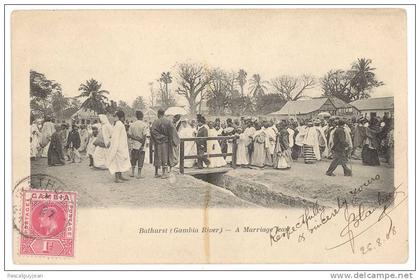 CPA GAMBIE - BATHURST - A MARRIAGE FEAST