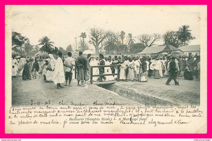* GAMBIE - BATHURST - A Marriage feast - Gambia River - Très Animée - 1908