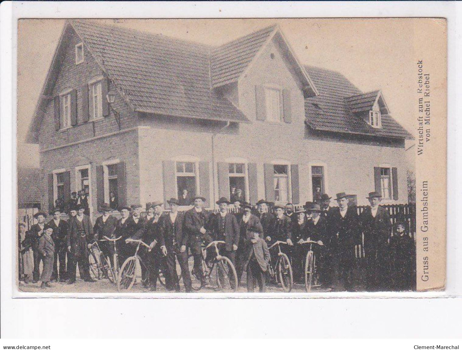 GAMBSHEIM: gruss aus, wirtschaft zum rebstock von michel riebel - état