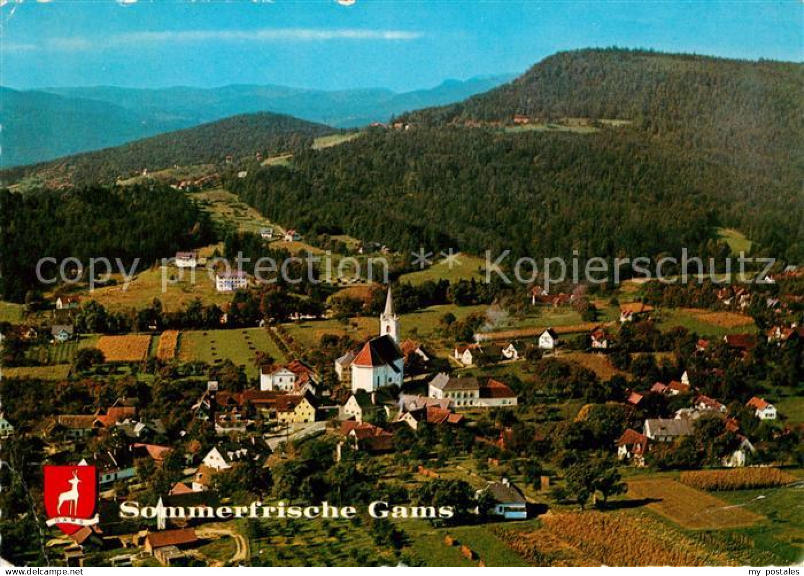 Gams Bad Fliegeraufnahme Kirche