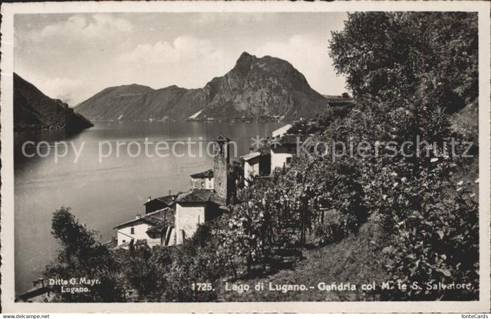 Gandria Lago di Lugano Col de Monte Salvatore