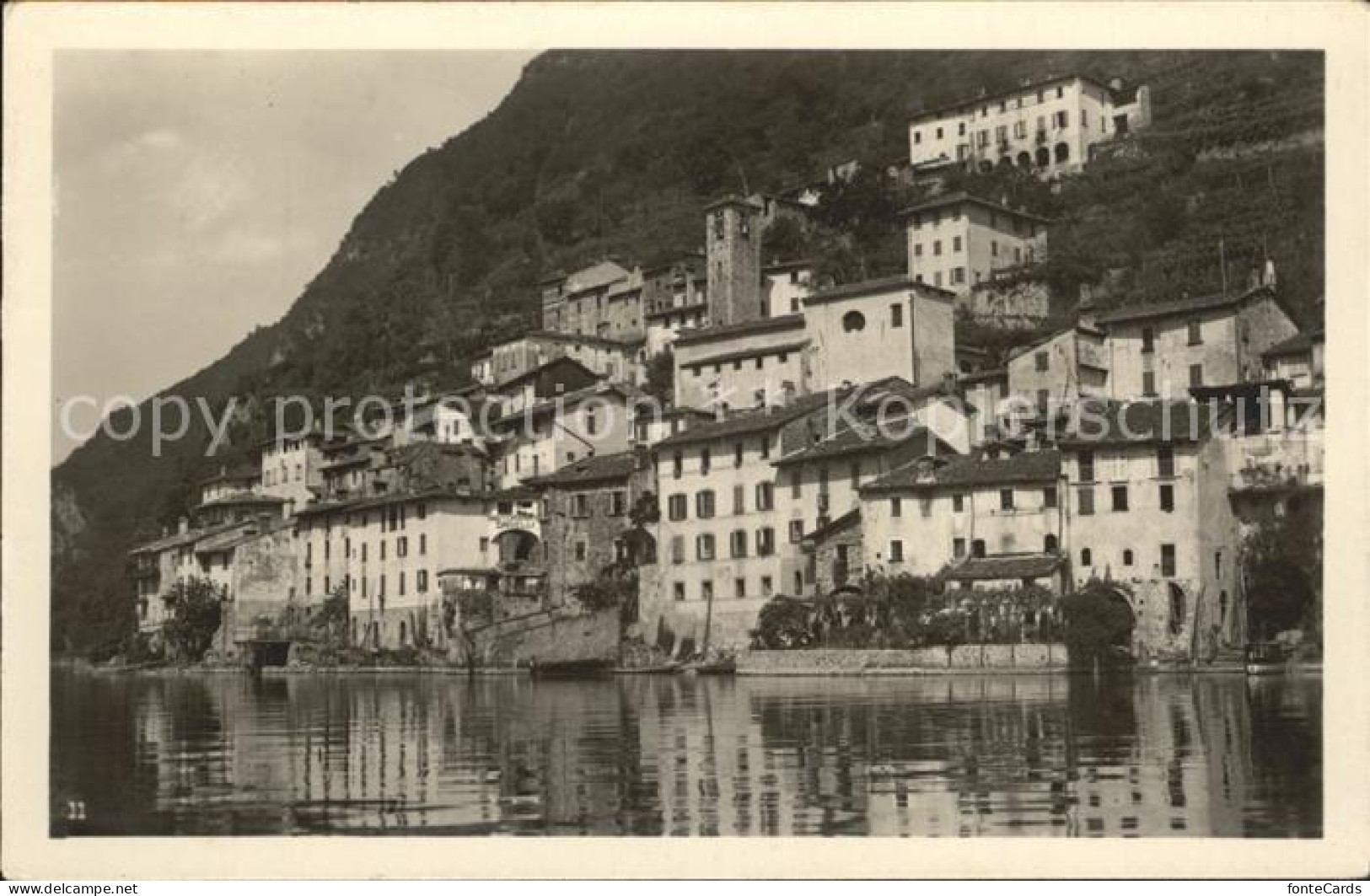 Gandria Lago di Lugano Haeuser am Lago di Lugano