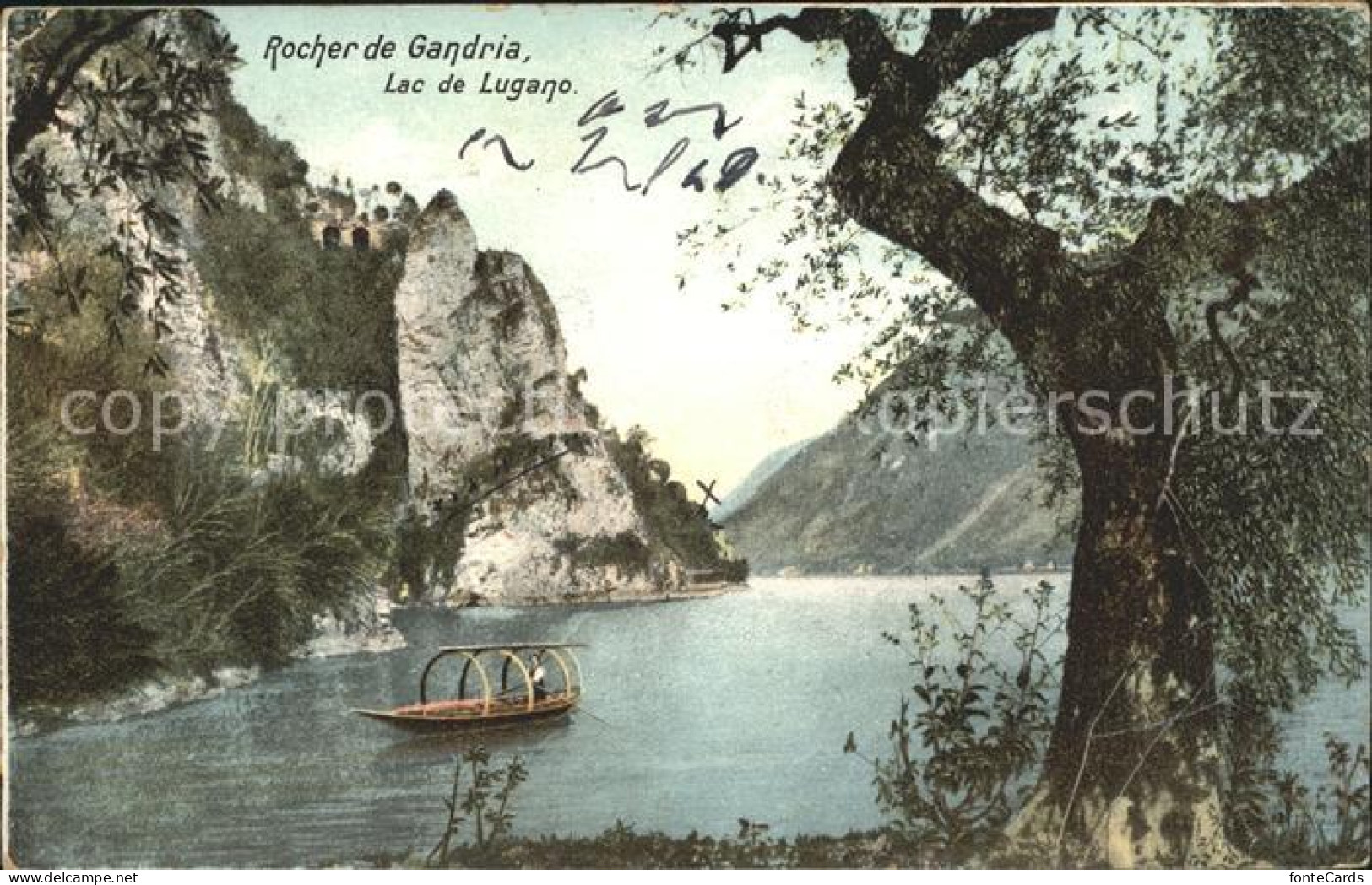 Gandria Lago di Lugano Rocher Lac de Lugano Boot