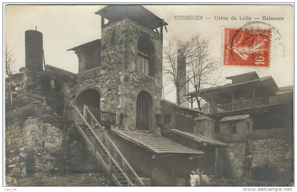 Gard : Bessèges, Usine de Lalle, Balances, Carte Photo (Bromure)