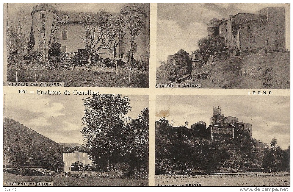 Gard : Genolhac, Environs, Chateaux des Oliviers, d'Aujac, du Peras, de Brisis, Multivues