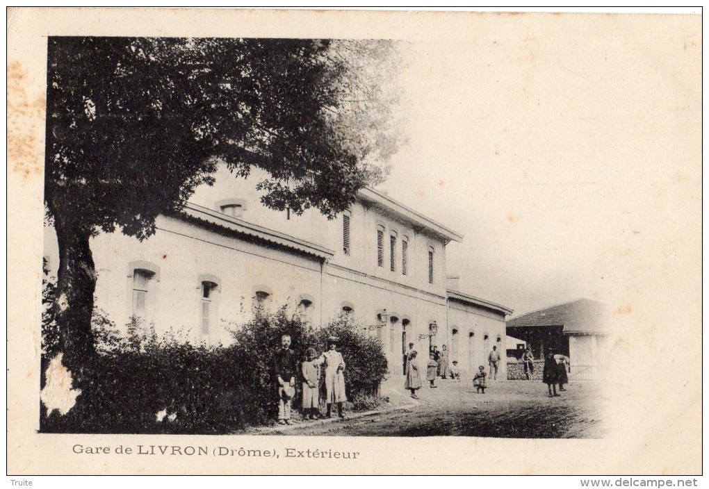GARE DE LIVRON VUE EXTERIEUR ANIMEE CARTE PRECURSEUR