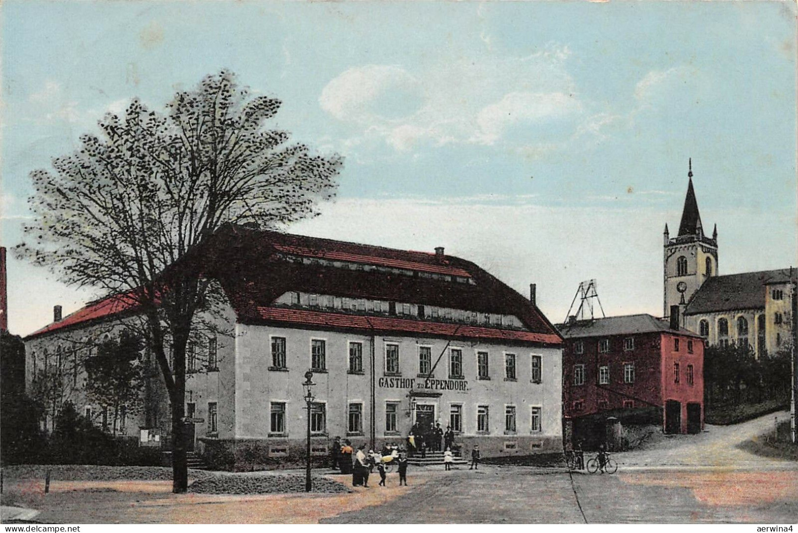 Gasthof Eppendorf i. Sa. Postkarte 1917