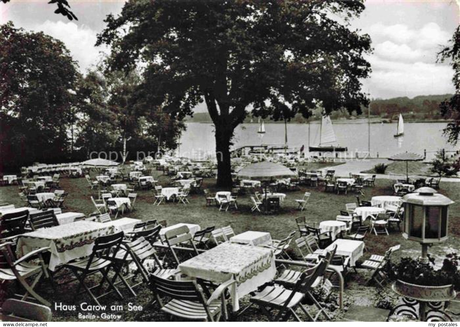 Gatow Spandau BERLIN Haus Carow am See Gartenwirtschaft