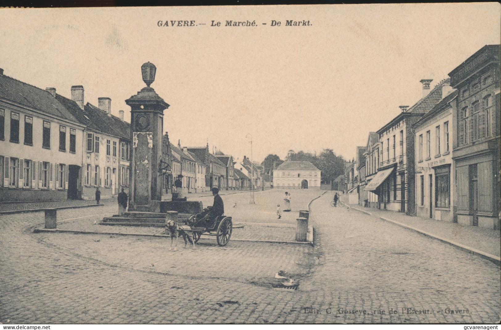 GAVERE       MARKT. HONDENKAR.  ATTELAGE DE CHIEN