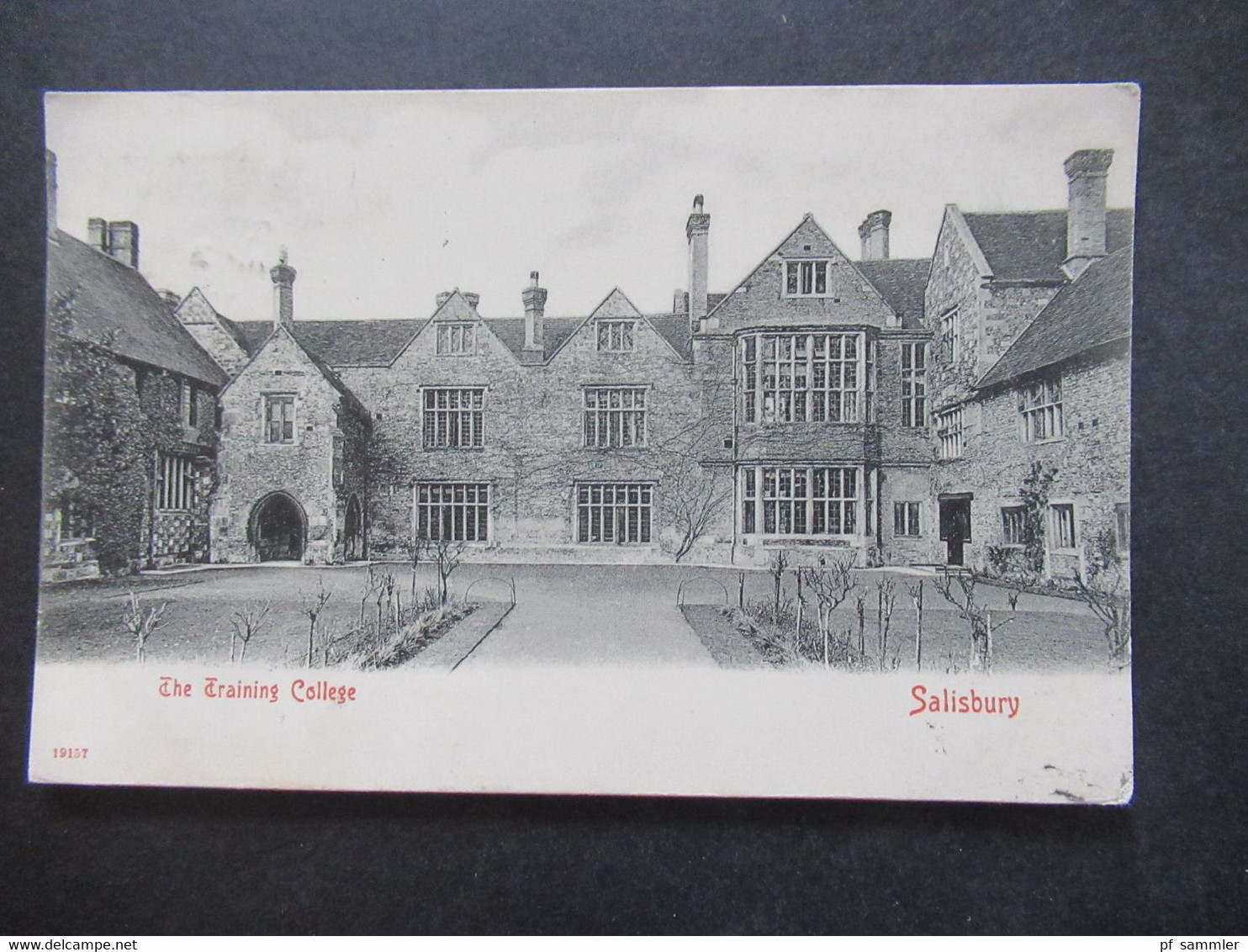 GB AK / PK 1905 The Training College Salisbury sauberer Stempel Salisbury nach Redland Bristol gesendet