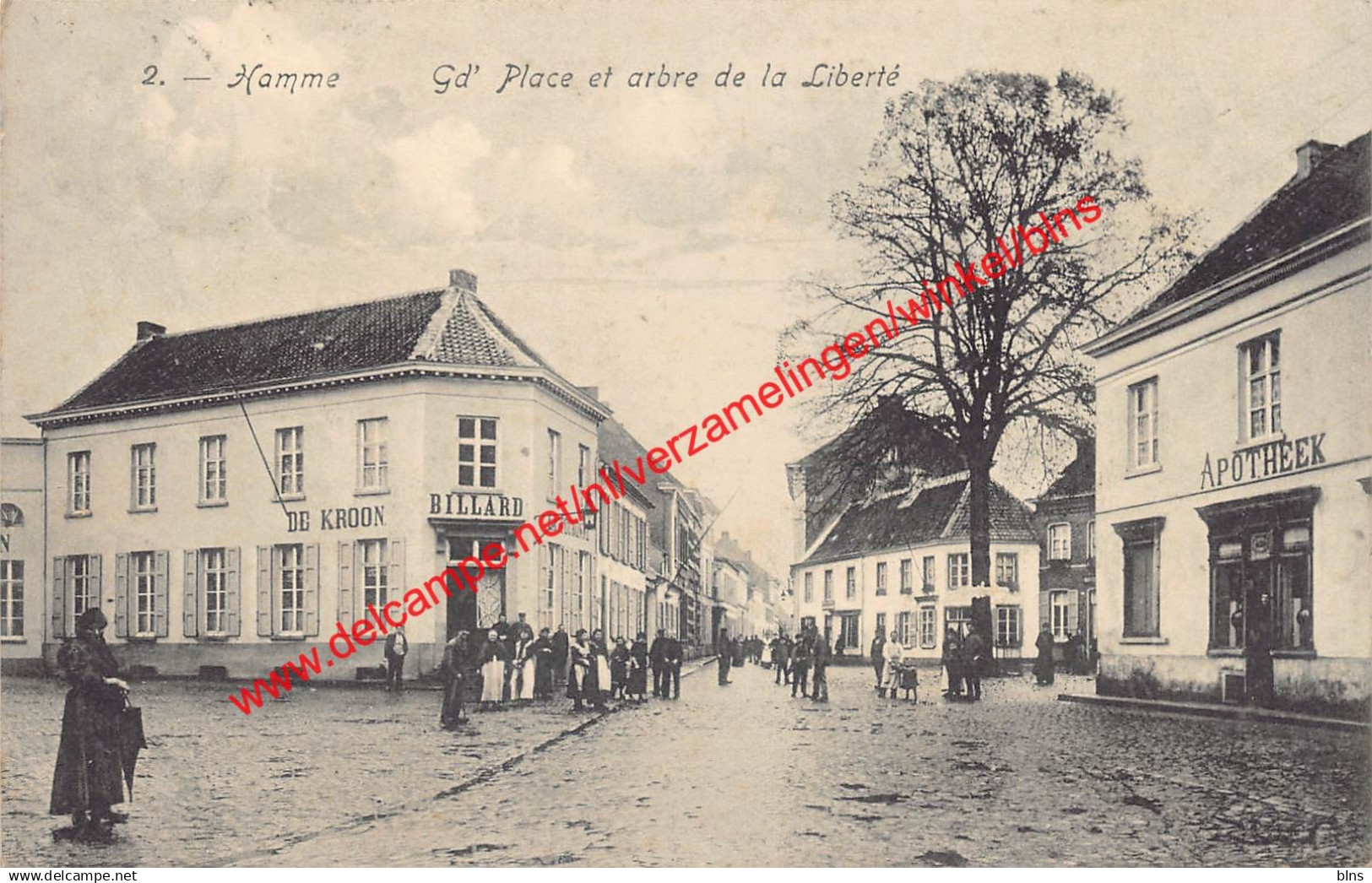 Gd' Place et arbre de la Liberté - De Kroon - Hamme