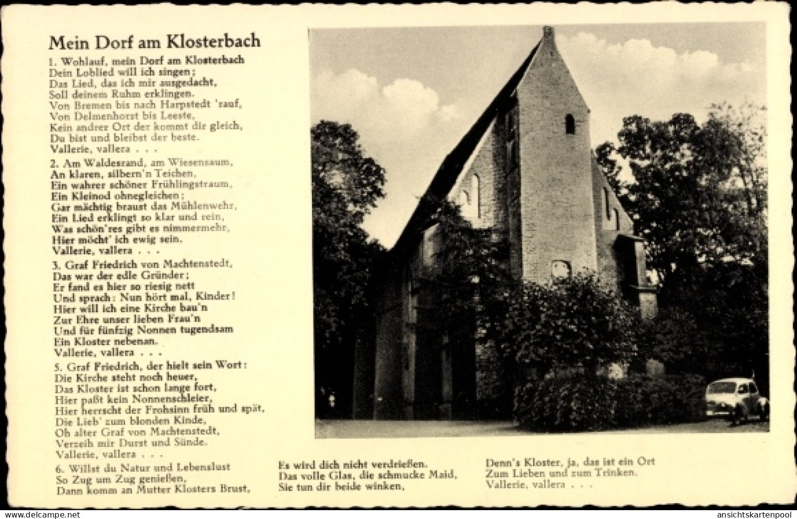 Gedicht CPA Heiligenrode Stuhr in Niedersachsen, Mein Dorf am Klosterbach