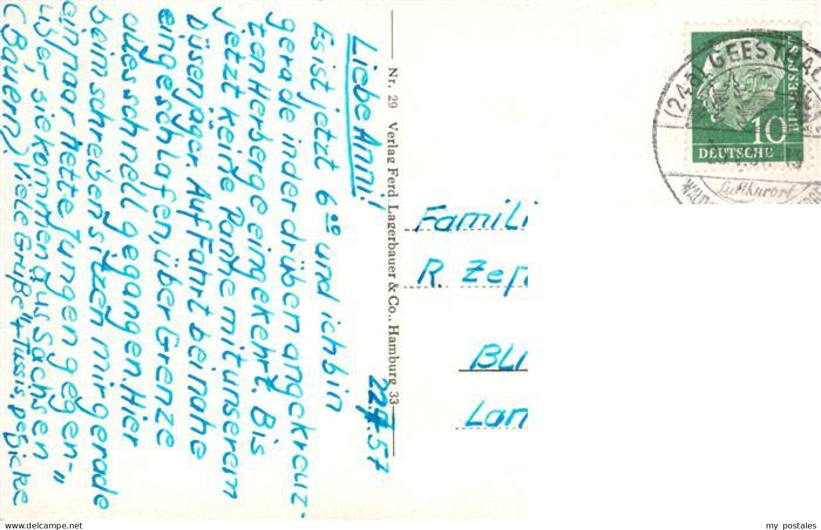 Geesthacht Elbe Blick auf Elbe Kirche Badestrand Strassenpartien Jugendherberge