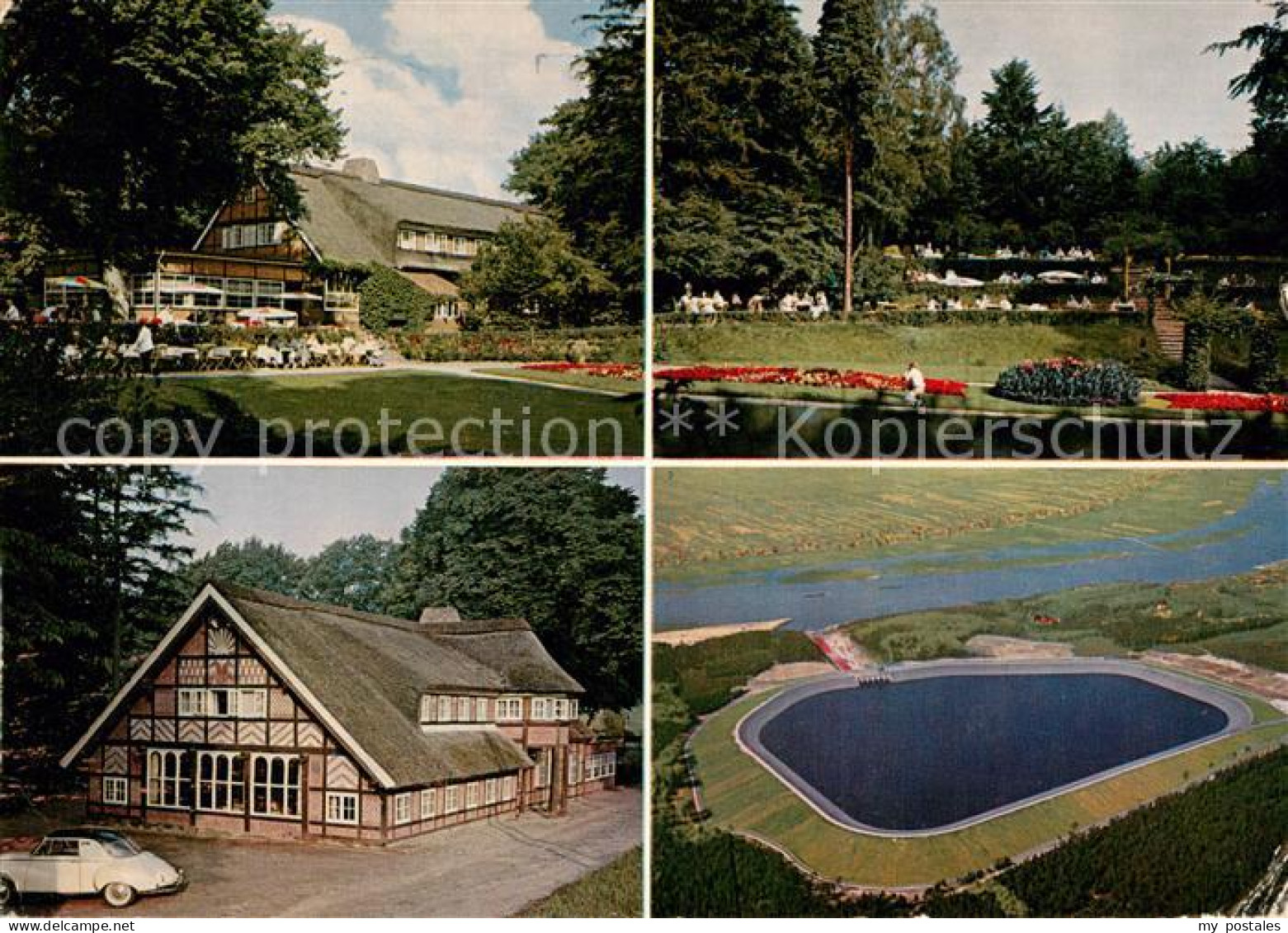 Geesthacht Elbe Fliegeraufnahme Restaurant Forsthaus Gruener Jaeger Teilansichte