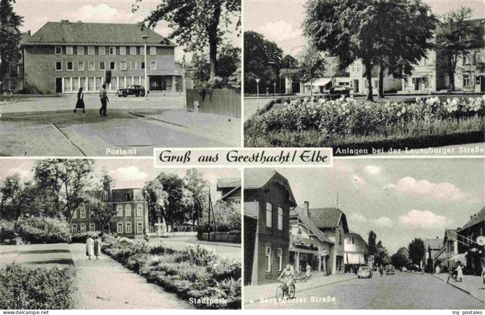 Geesthacht Elbe Postamt Anlagen bei der Lauenburger Strase Stadtpark Bergedorfer