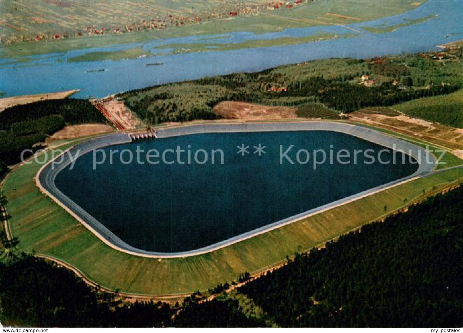 Geesthacht Elbe Pumpspeicherwerk Fliegeraufnahme