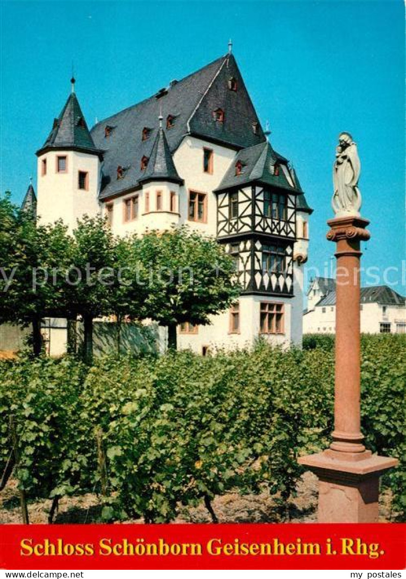 Geisenheim Rheingau Hessen Schloss Schoenborn Mariensaeule