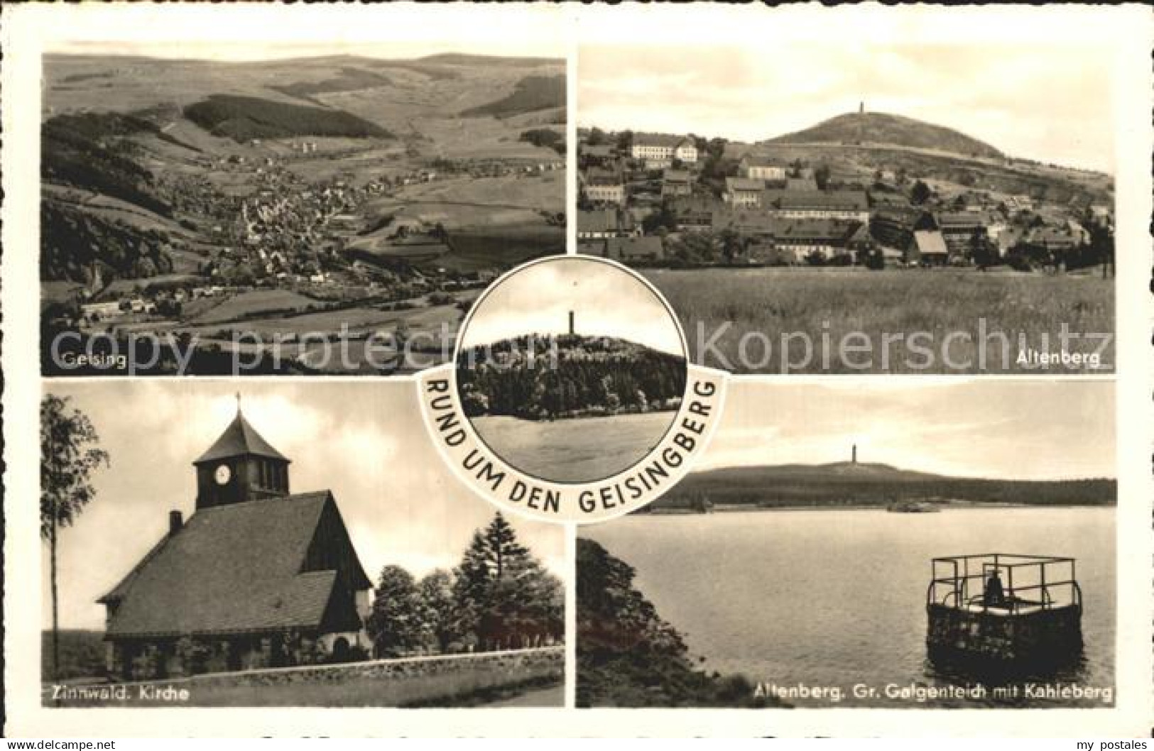 Geising Erzgebirge Altenberg Geising Zinnwald. Kirche Altenberg. Gr. Galgenteich