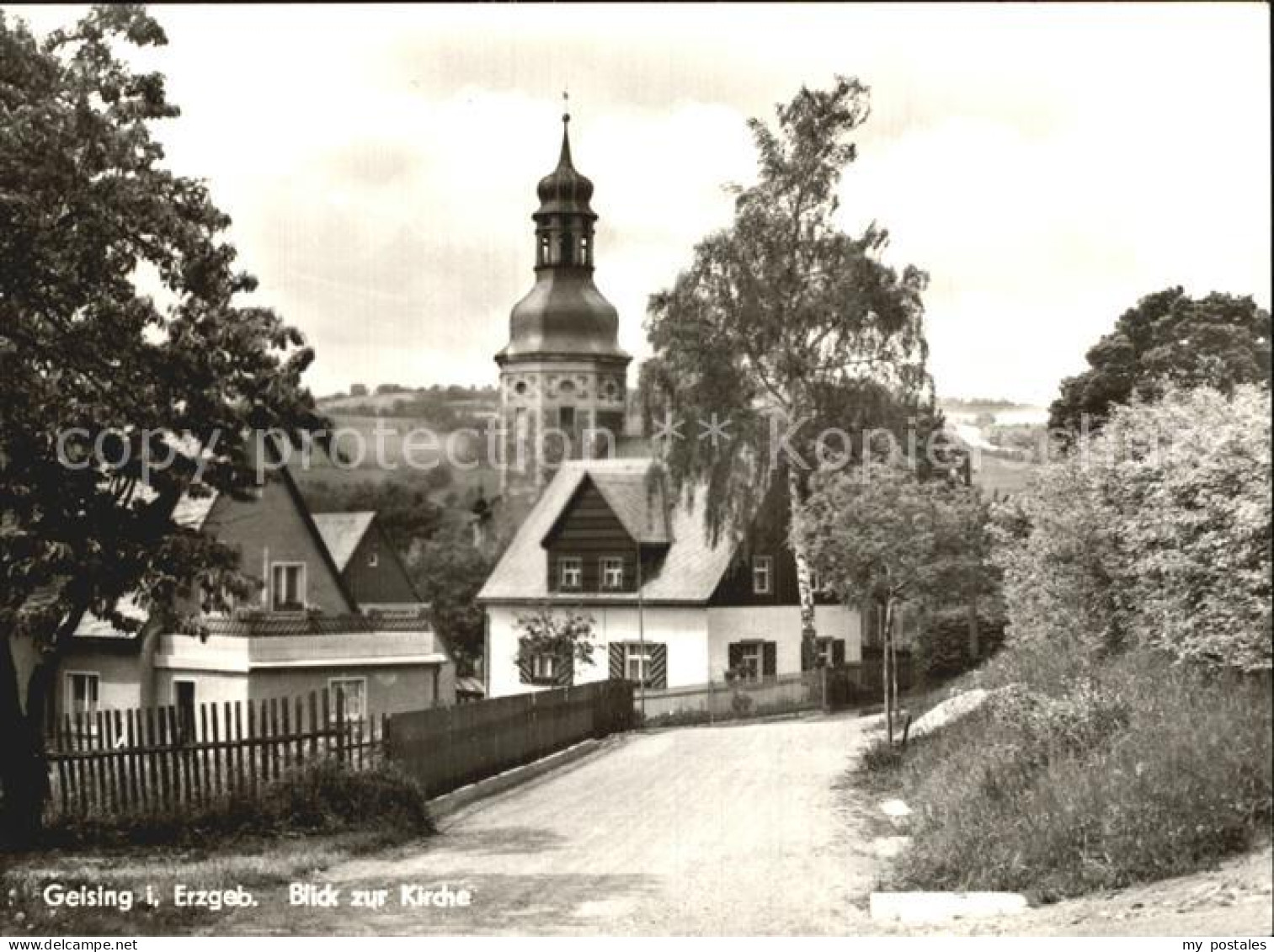 Geising Erzgebirge mit Kirche