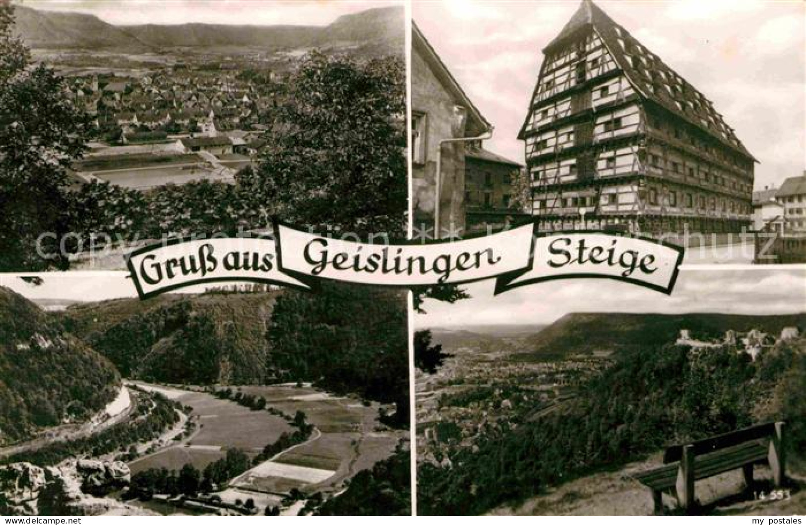 Geislingen Steige Fliegeraufnahme Fachwerkhaus