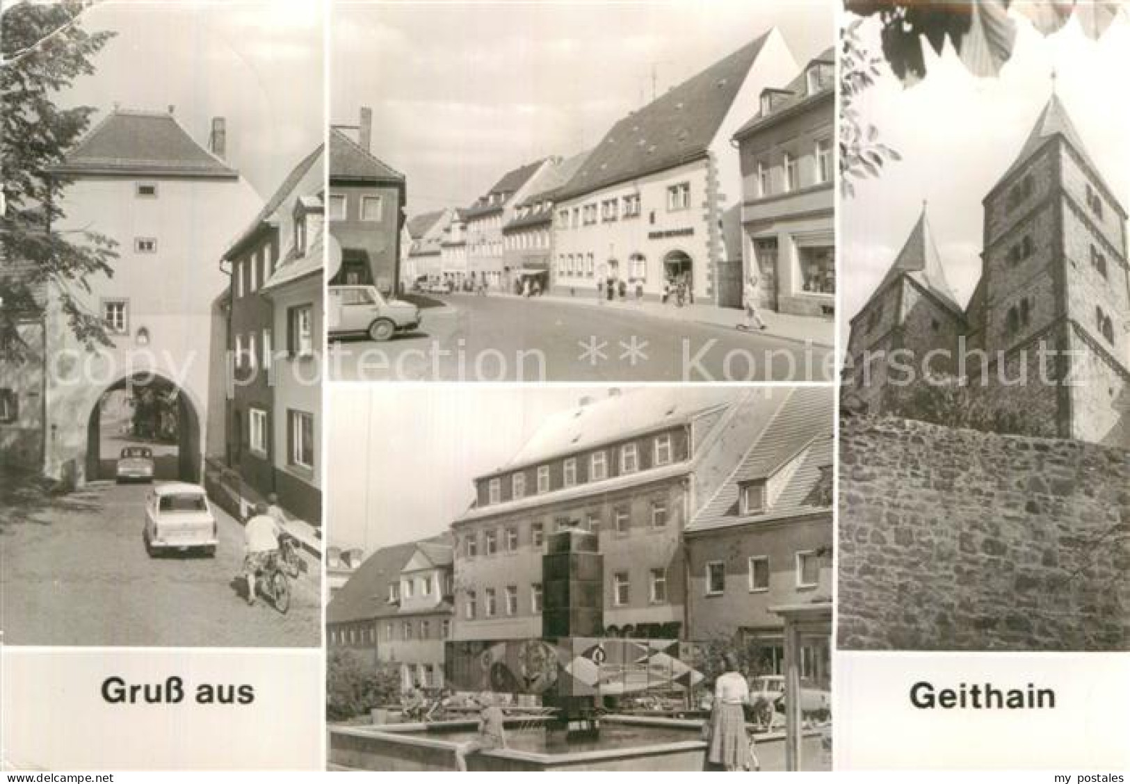 Geithain Stadttor Leipziger Strasse Kirche Brunnen am Markt