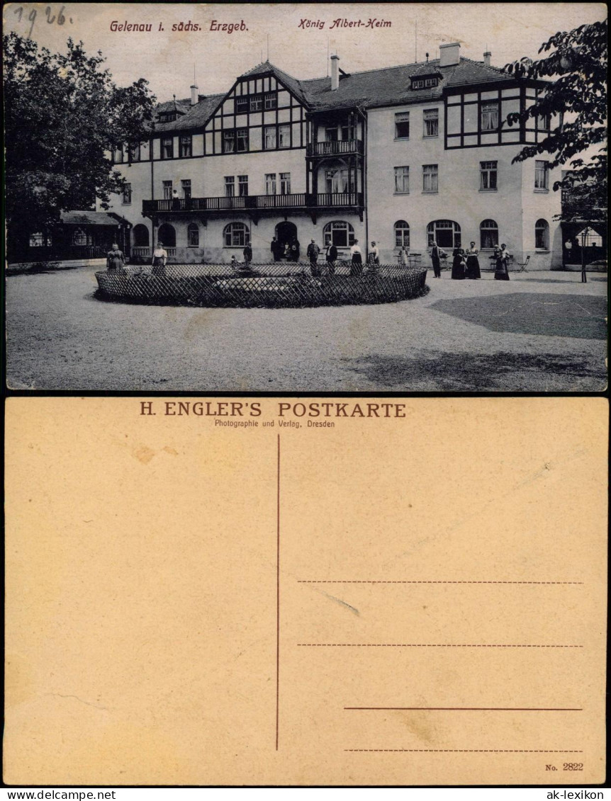 Gelenau (Erzgebirge) König-Albert-Heim Personen & Gebäude-Ansicht 1910