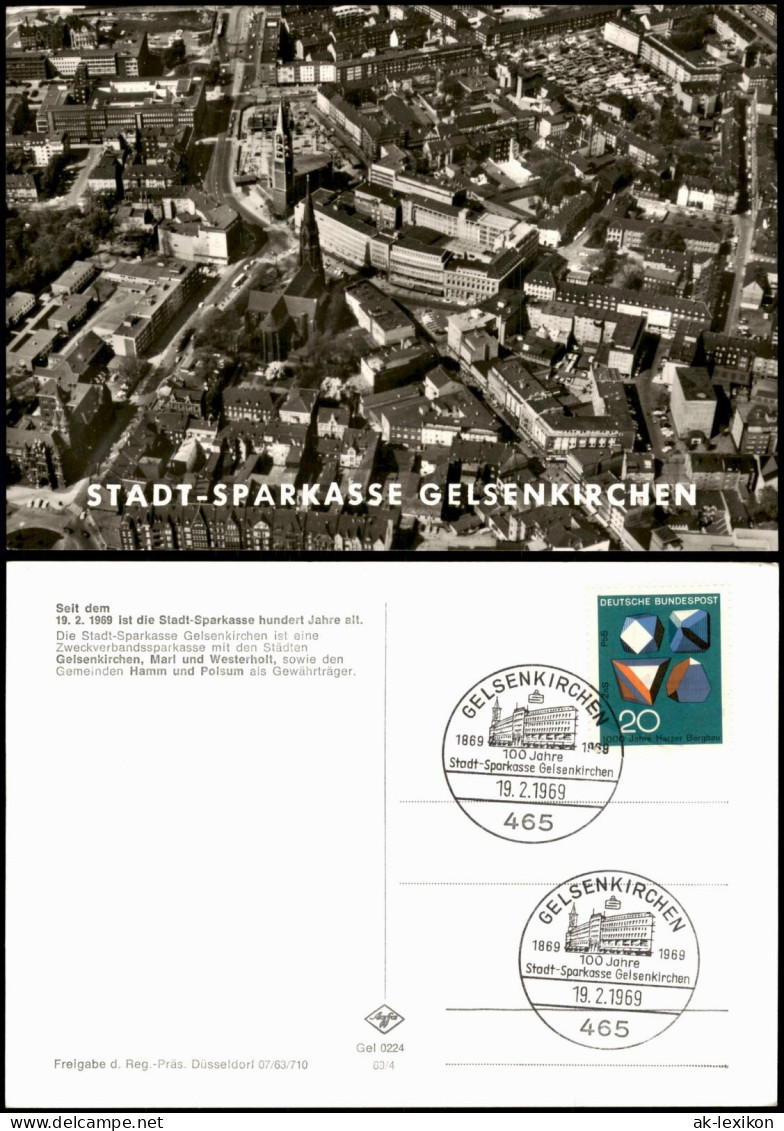 Gelsenkirchen Luftbild Gelsenkirchen mit Propsteikirche St. Augustinus 1969