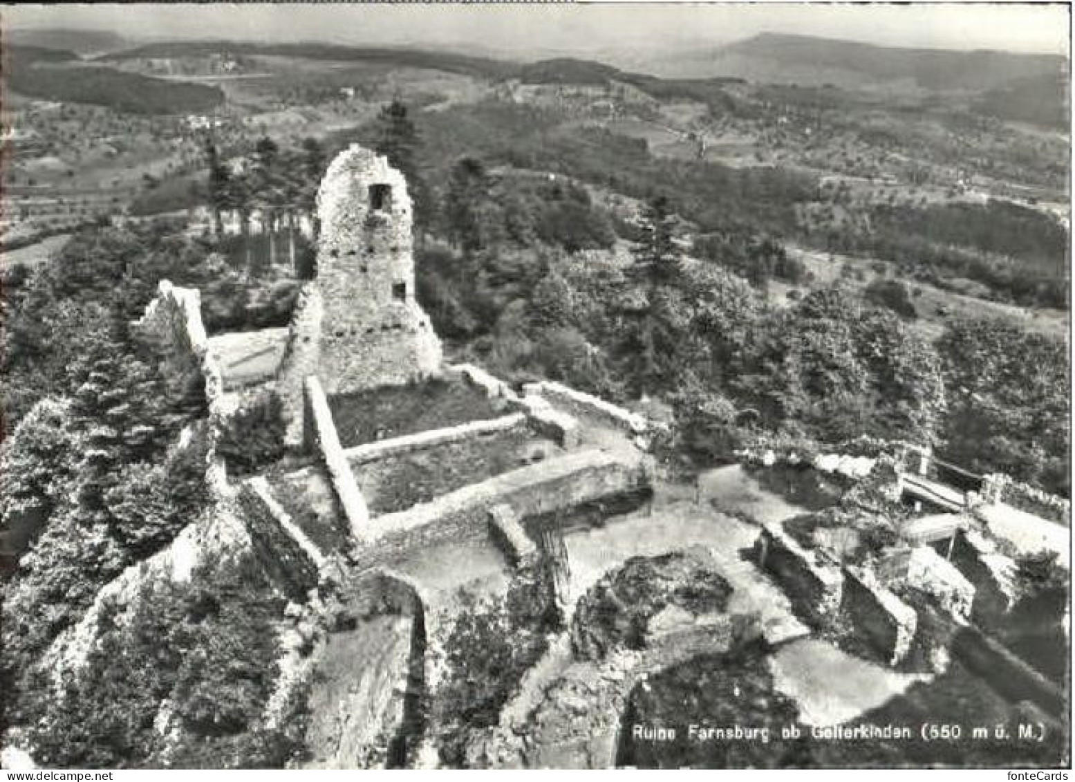 Gelterkinden Ruine Farnsburg Gelterkinden ungelaufen ca. 1965