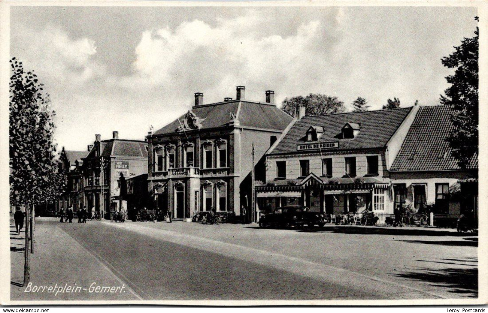 Gemert, Borretplein, Hotel 'de Reiziger' 1942 (NB)