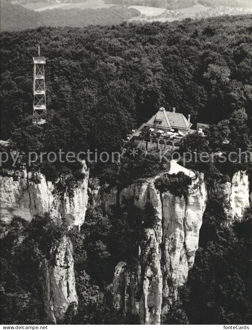 Gempen Restaurant Gempenturm Aussichtsturm Fliegeraufnahme