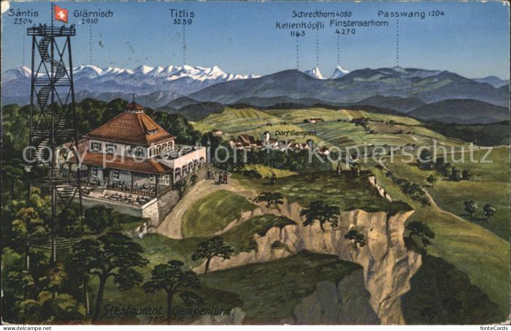 Gempen Saentis Glaernisch Titlis