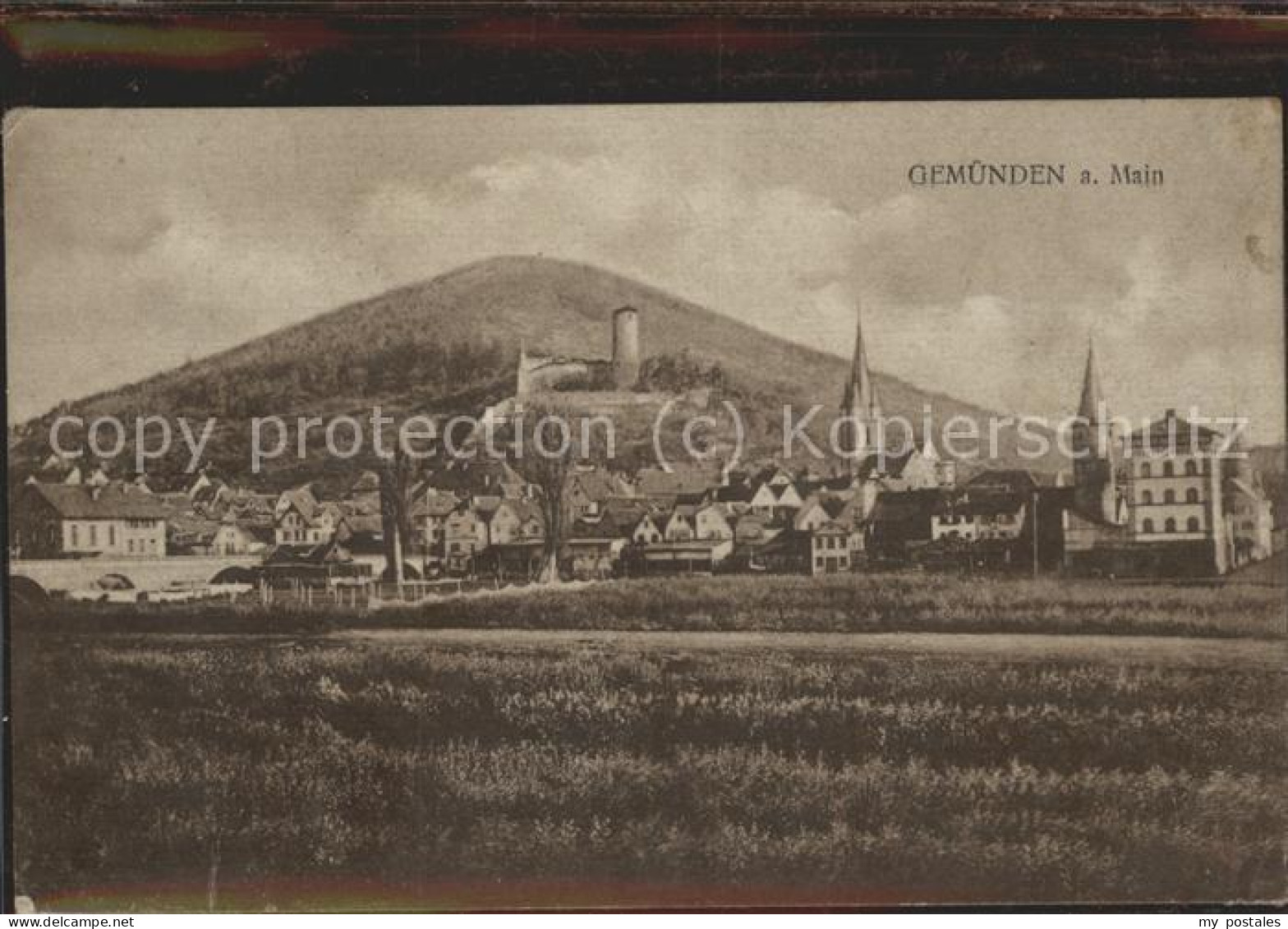 Gemuenden Main Panorama Kirche Scherenburg