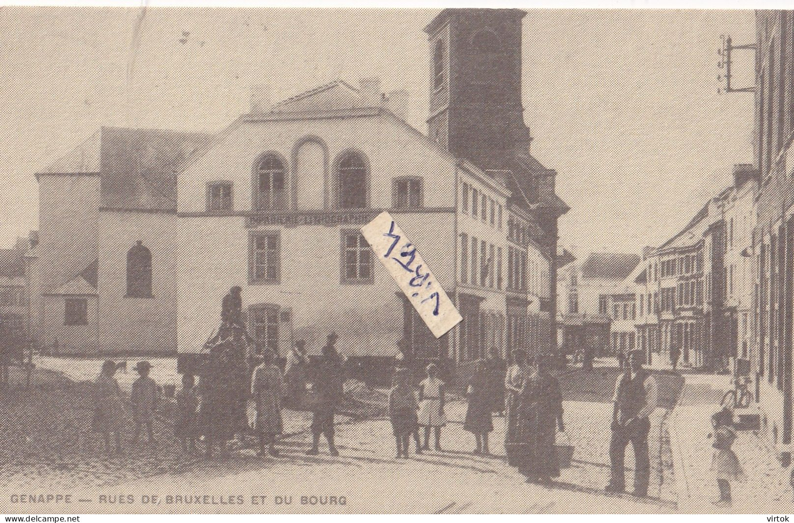 Genappe : rues de Bruxelles et du Bourg    ( verso élections )   Georgette Boudart - Gilbert