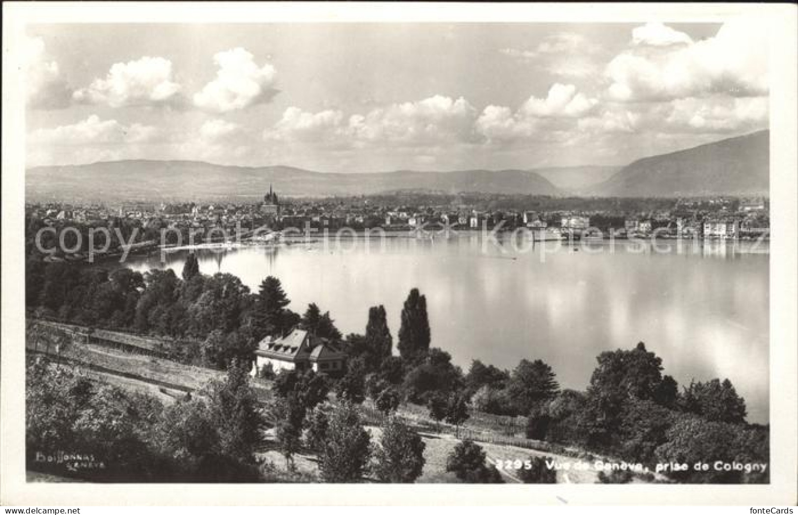 Geneve GE Vue de Geneve prise de Cologny