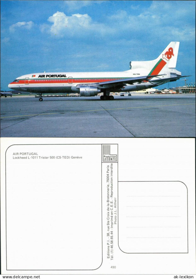 Genf Genève Flugzeug "Air Portugal  Lockheed L-1011 Tristar 500  Flughafen 1985