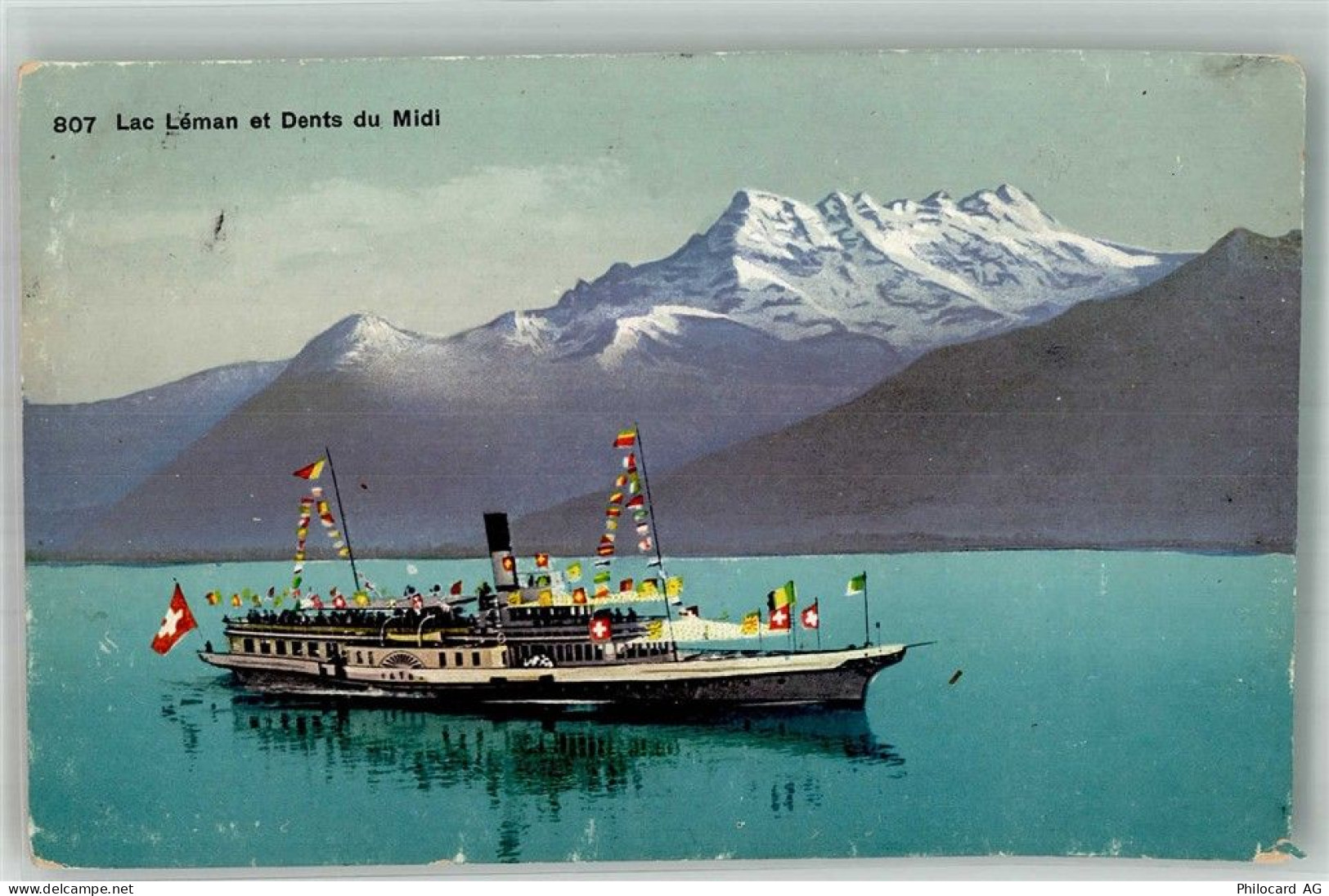 Genfersee Lac Leman Genfersee Dampfschiff Binnenschiff Foto AK - 38255782