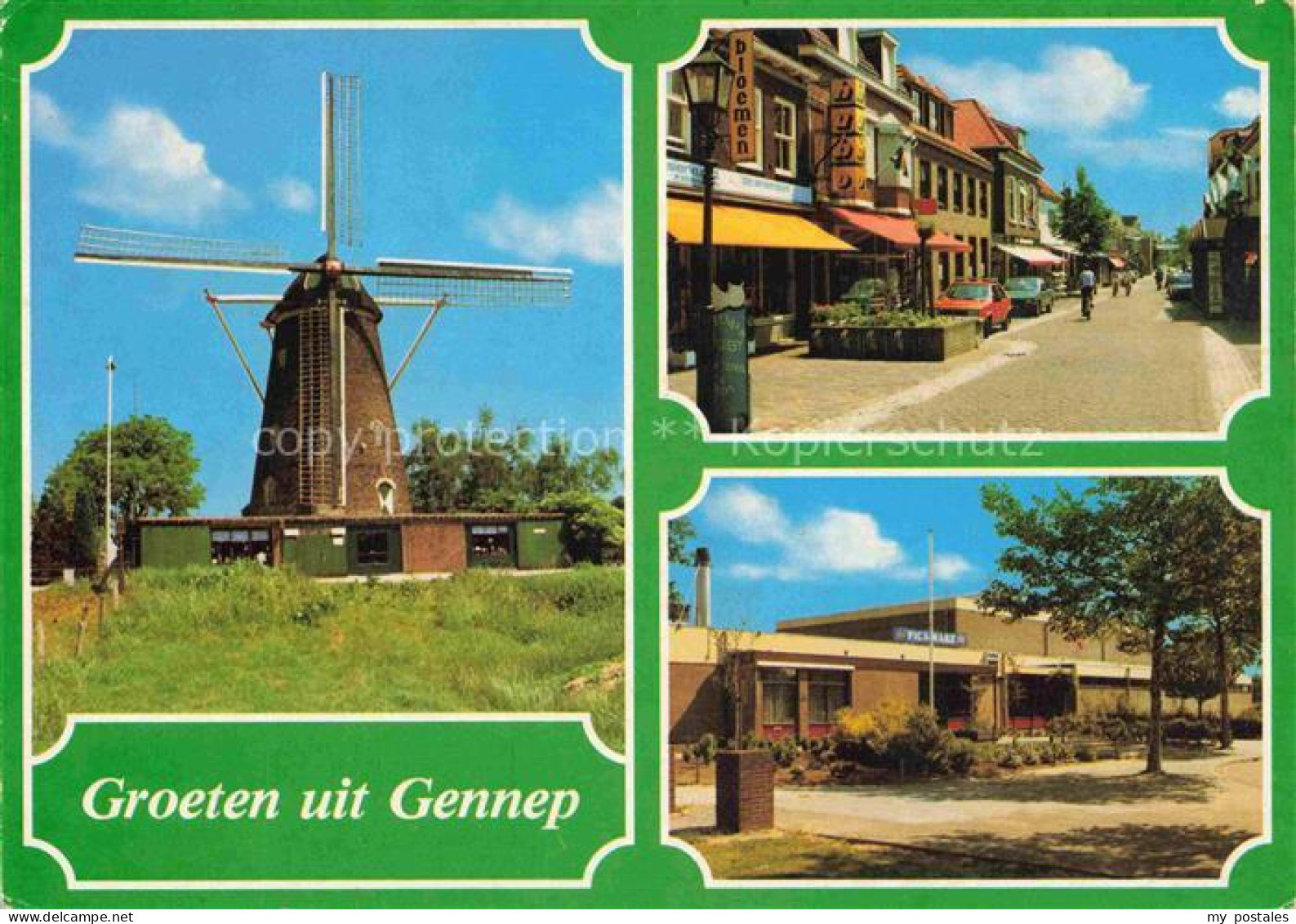 Gennep Limburg NL Windmuehle Molen-Ottersum Winkelstraat Sportcentrum Einkaufsst