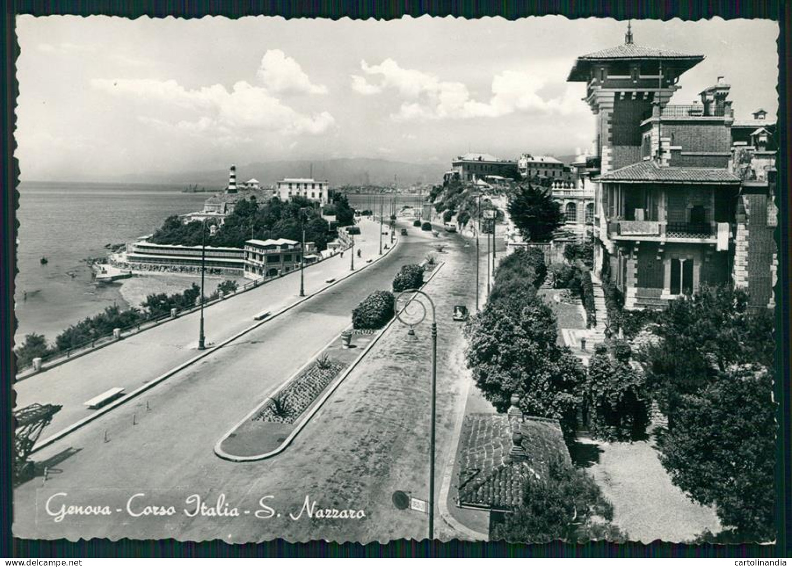 Genova città Corso Italia San Nazzaro Foto FG cartolina MZ4829
