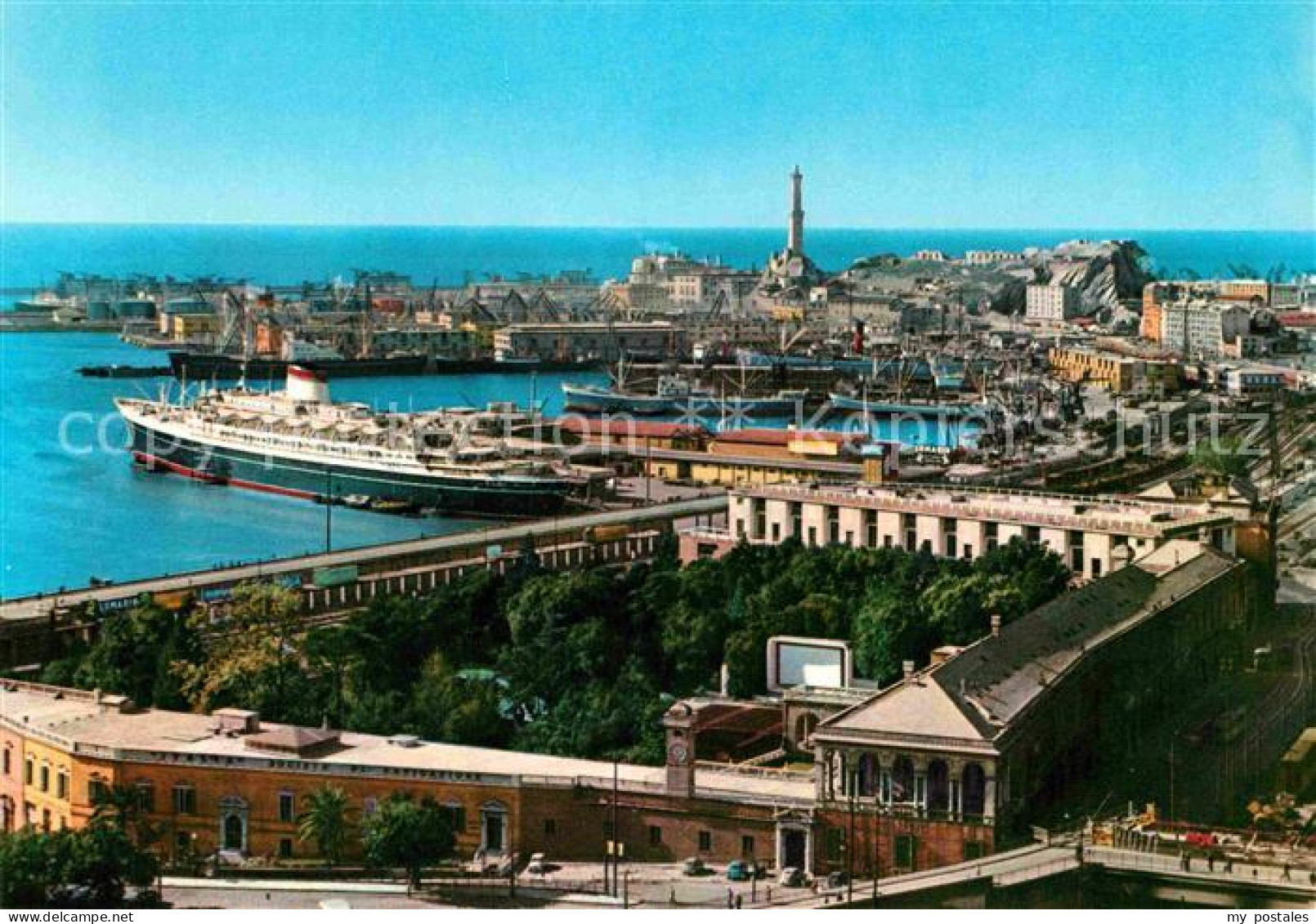 Genova Genua Liguria Hafenpanorama