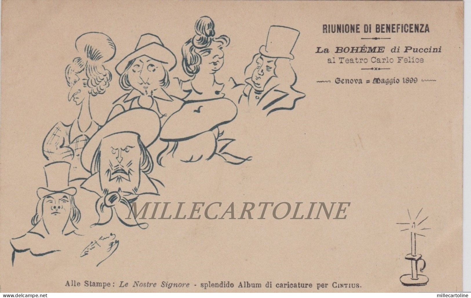 GENOVA: Riunione di Beneficenza -per l'occasione "La Boheme" al teatro C. Felice