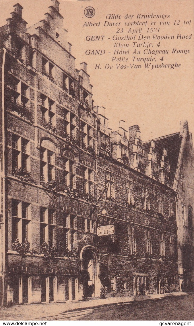 GENT   =  GASTHOF DEN ROODEN HOED  KLEIN TURKIJE 4