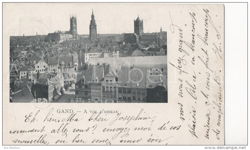 GENT / GHENT / GAND / De drie torens: de Sint-Niklaaskerk, het belfort en de Sint-Baafskathedraal